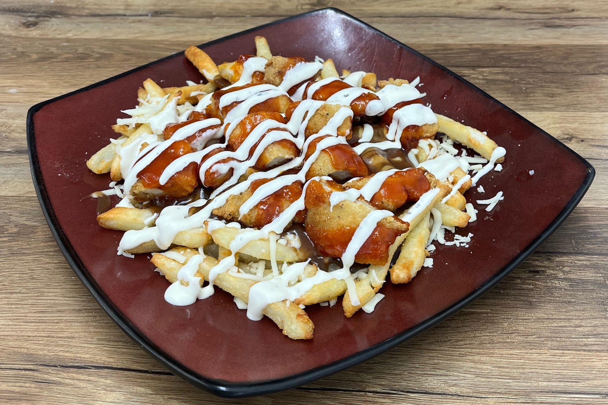 Buffalo Chicken Poutine at Family Time Pizza Buffalo Chicken Poutine at Family Time Pizza