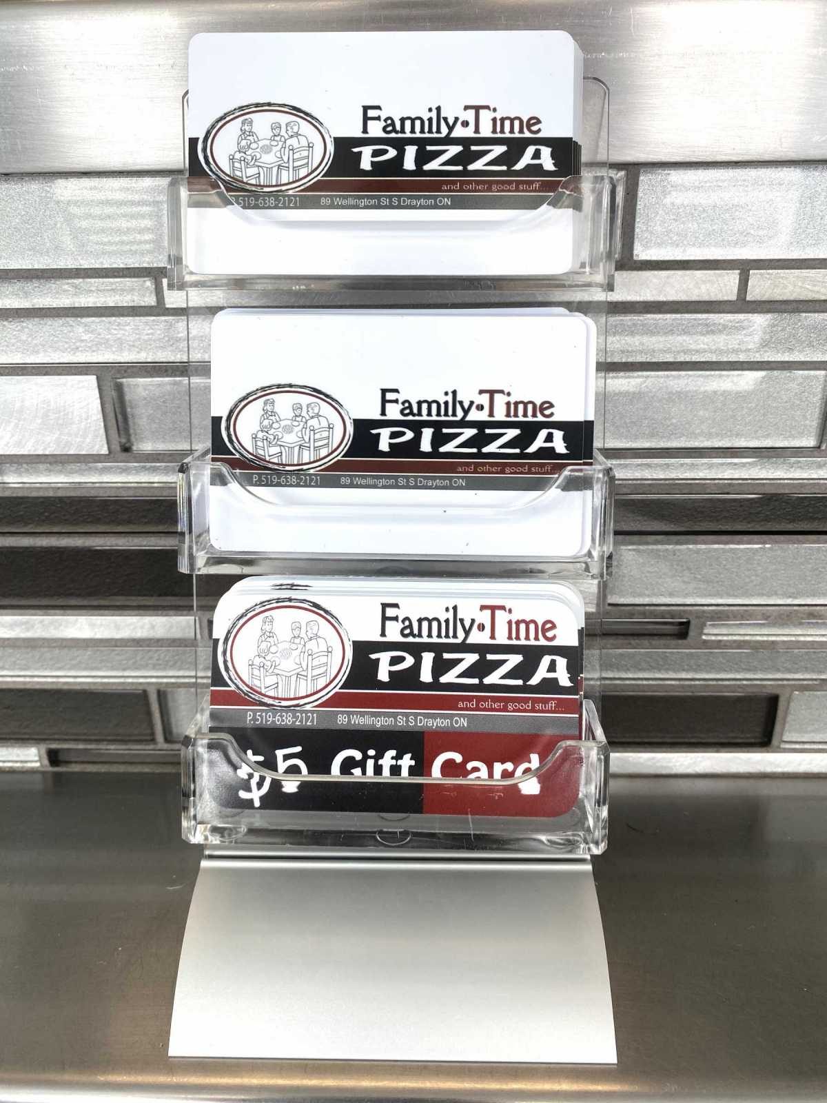 Loadable Gift Cards at Family Time Pizza Loadable Gift Cards at Family Time Pizza