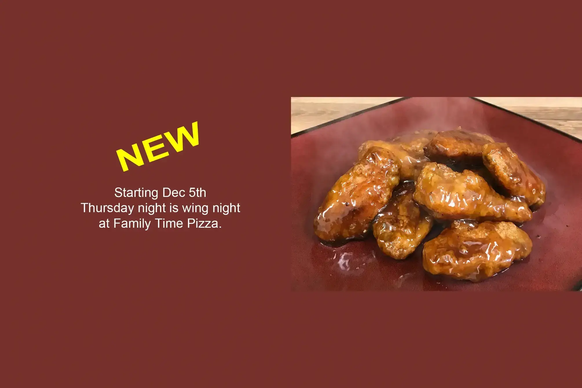1 lb BONE IN ONLY wings for $12.00